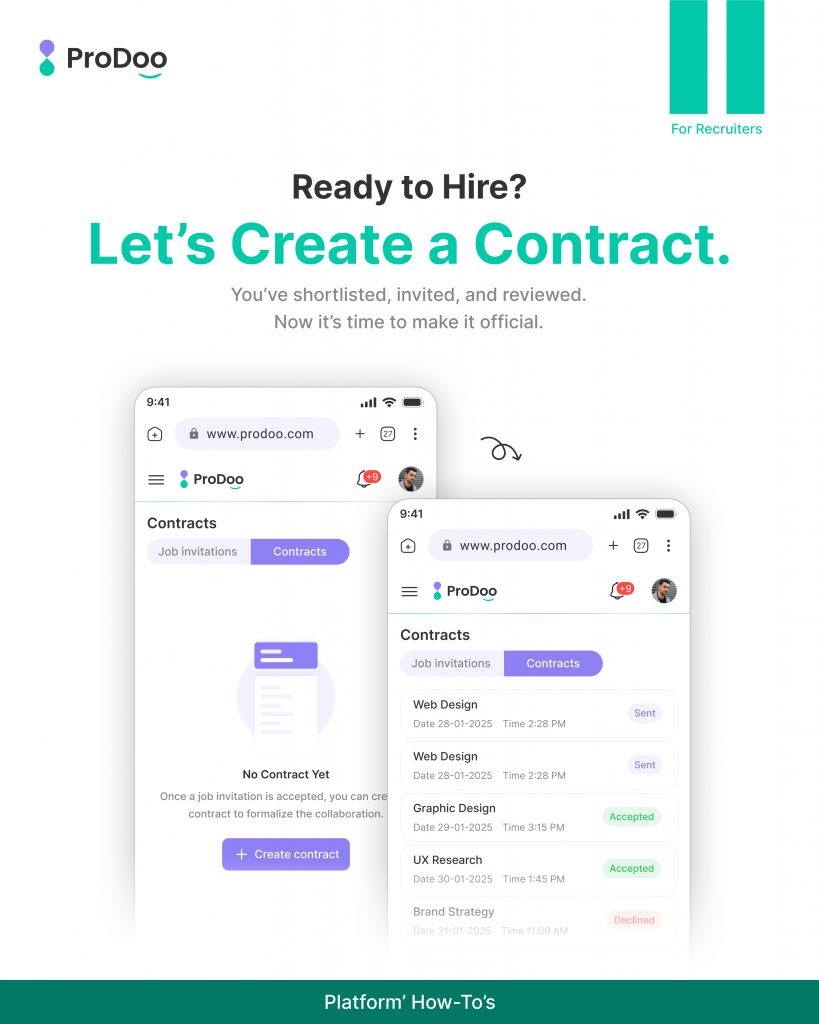 How to Create & Manage Contracts on Prodoo (Step-by-Step Guide)