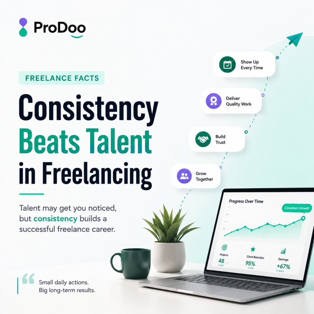 Talent may get you noticed, but consistency is what builds a successful freelance career.