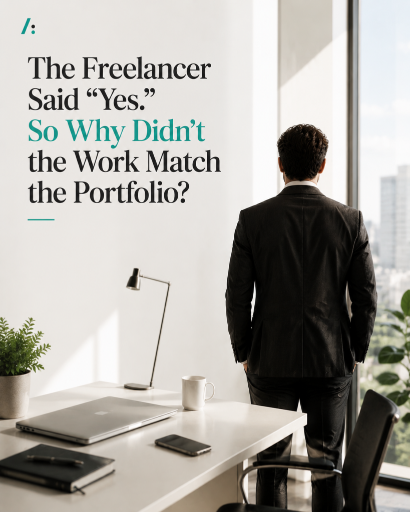 The Freelancer Said “Yes.” So Why Didn’t the Work Match the Portfolio? The Freelancer Said “Yes.” So Why Didn’t the Work Match the Portfolio?